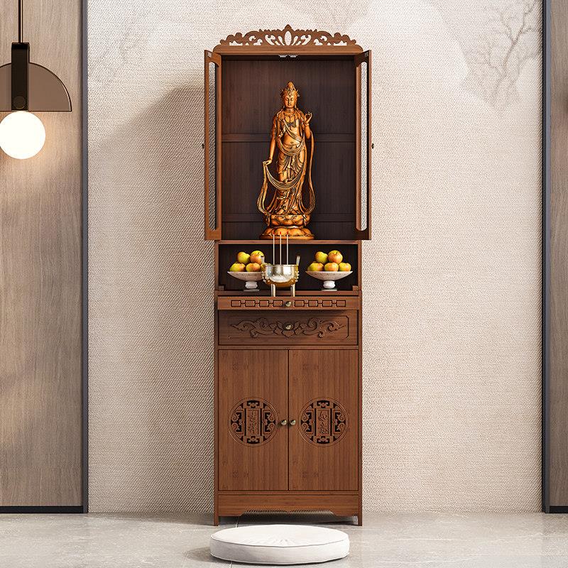 佛龛新中式立柜神台财神爷柜子供桌家用现代轻奢小型观音佛像整体