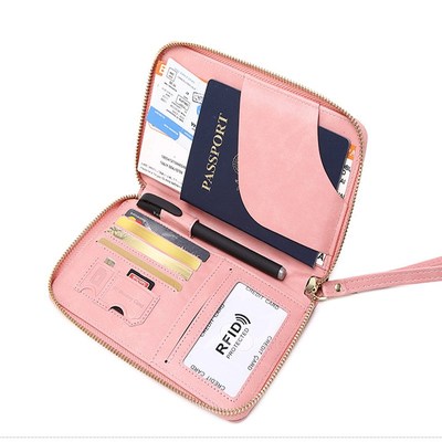 passport机票护照夹便携出国旅行护照保护套防盗刷卡拉链证件包