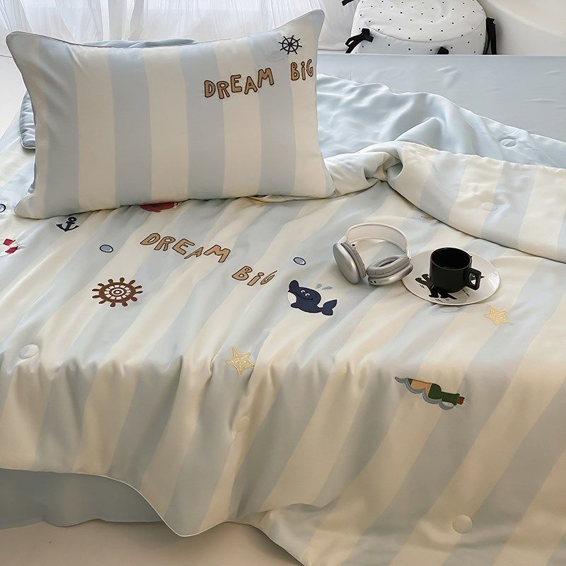 夏季100支天丝儿童夏凉被四件套蚕丝空调被芯薄被子男孩冰凉卡通,床上用品,化纤被,淘宝优惠券,粉丝福利购,淘宝优惠卷