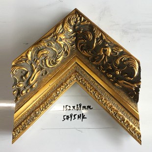 欧式实木油画框金色法式外框金箔相框装裱复古做旧花纹镜框条定制
