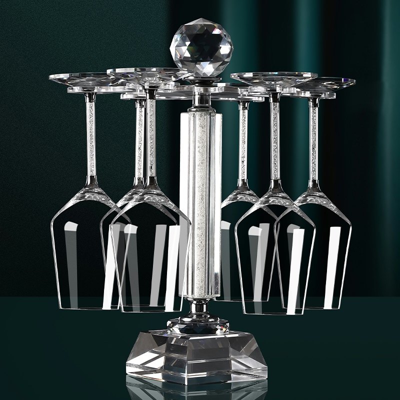 高级感水晶酒杯家用轻奢高脚红酒杯醒酒器套装玻璃葡萄酒杯可刻字