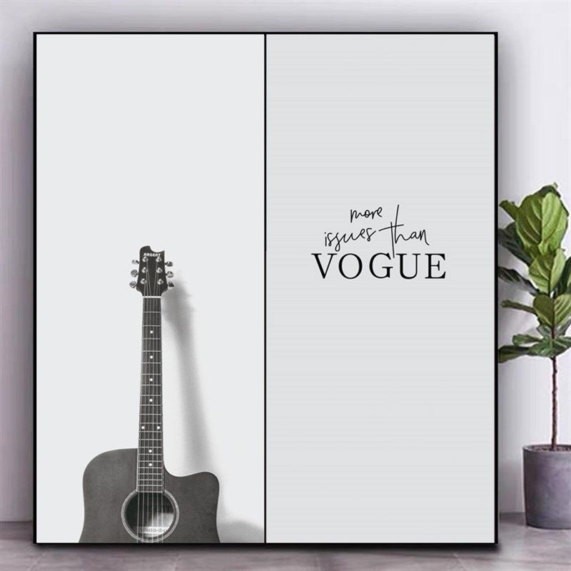 简约现代吉他门贴纸卧室壁纸整张美化装饰衣柜门贴纸翻新玻璃贴膜,家居饰品,软装墙贴,淘宝优惠券,粉丝福利购,淘宝优惠卷