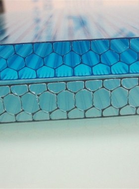 8-16mmPC蜂窝阳光板厂家直销平顶温室大棚加强加硬品质好十年质保