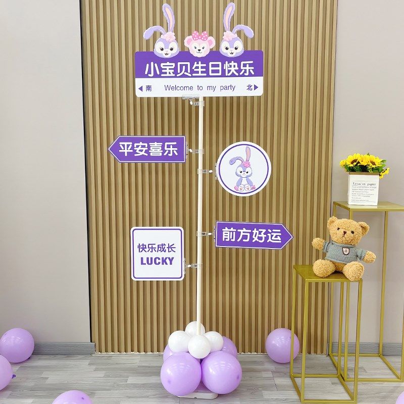 宝贝周岁生日路牌kt板定制 幼儿园开学路引场景装饰气球布置,节庆用品/礼品,装扮布置套餐,淘宝优惠券,粉丝福利购,淘宝优惠卷
