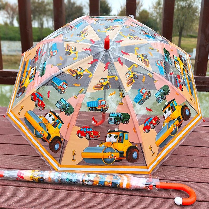 新品工程车透明儿童雨伞小学生塑料幼儿园安全宝宝小孩卡通儿童伞,婴童用品,儿童雨伞/防晒伞,淘宝优惠券,粉丝福利购,淘宝优惠卷