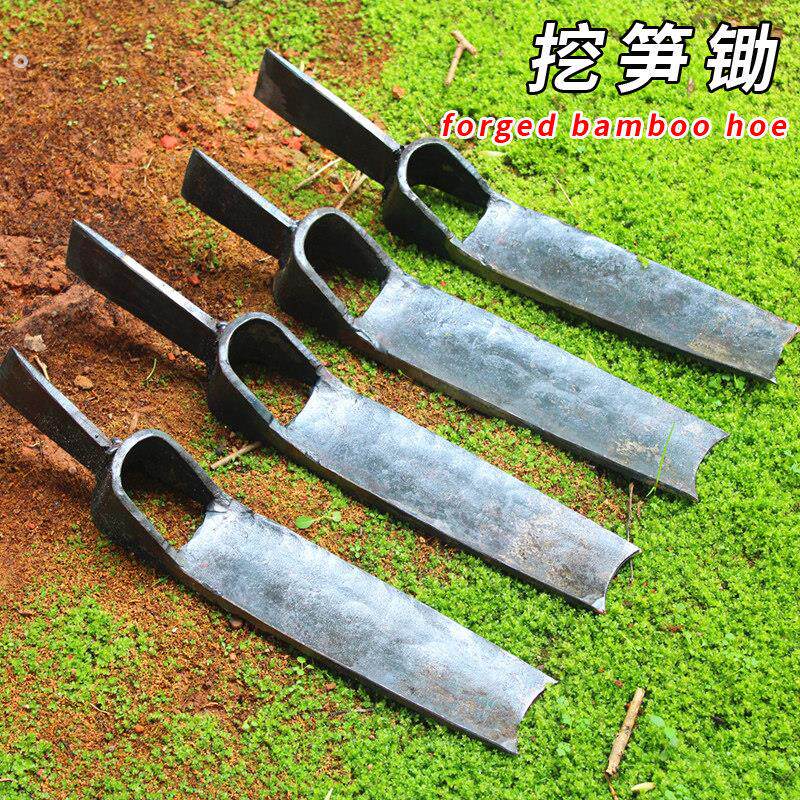 木手柄全手工锻打锰钢挖冬笋锄头春笋竹笋挖树桩短斧加宽两用锄头