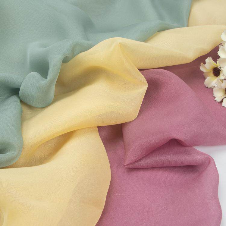 闪光珍珠钻石雪纺面料BS050古风汉服童装连衣裙婚纱欧根纱面料