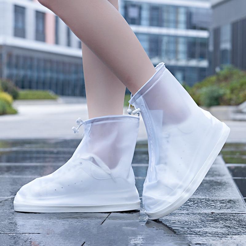 防滑雨鞋套加厚耐磨鞋透明非一次性pvc鞋套户外男女防水雨靴