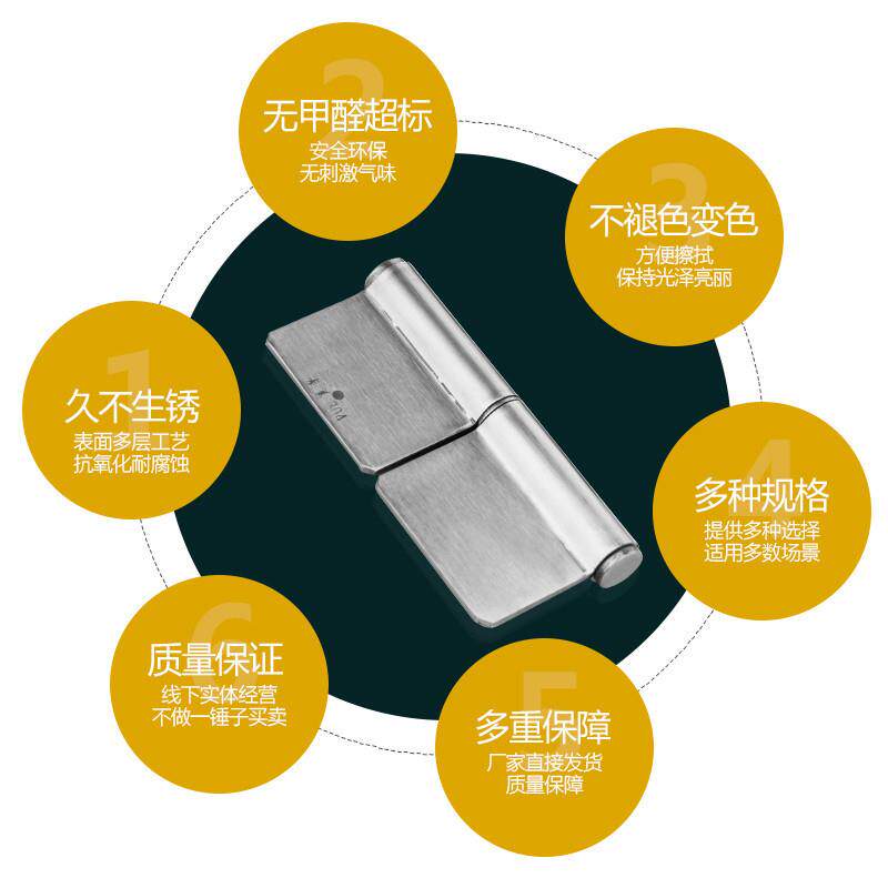 5寸304不锈钢旗形合页铁门加厚旗较合页防火门承重型脱卸铰链