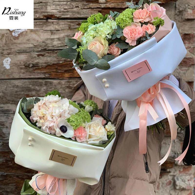 防水牛津纸俄罗斯圆形花束包装纸风华系加厚牛皮纸鲜花包装纸材料