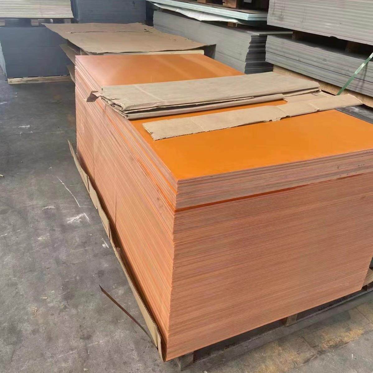 橘红色电木板胶木板防静电酚醛树脂绝缘板现货加工治具模具垫板