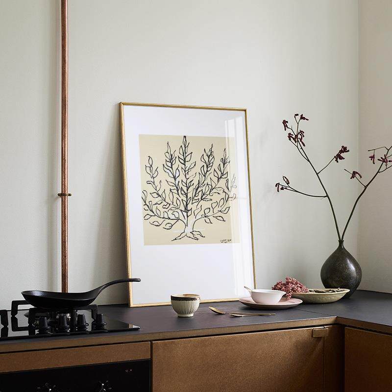 大树马蒂斯玄关装饰画简约小众客厅餐厅黑白素描挂画入门走廊壁画