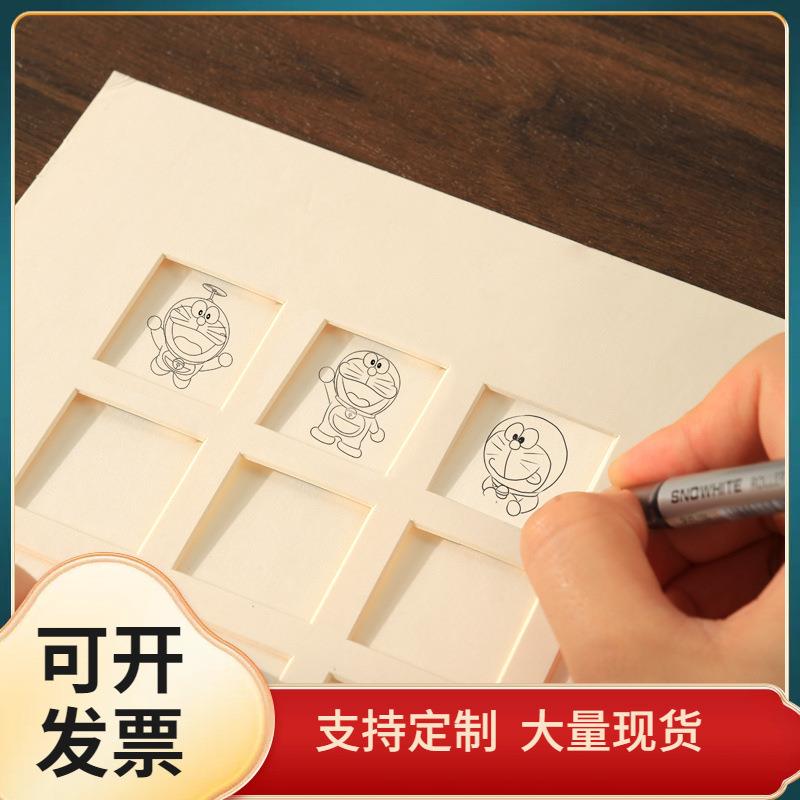 ⌘48宫格卡纸相框手工美术作品画框装裱格子实木框架挂墙diy百