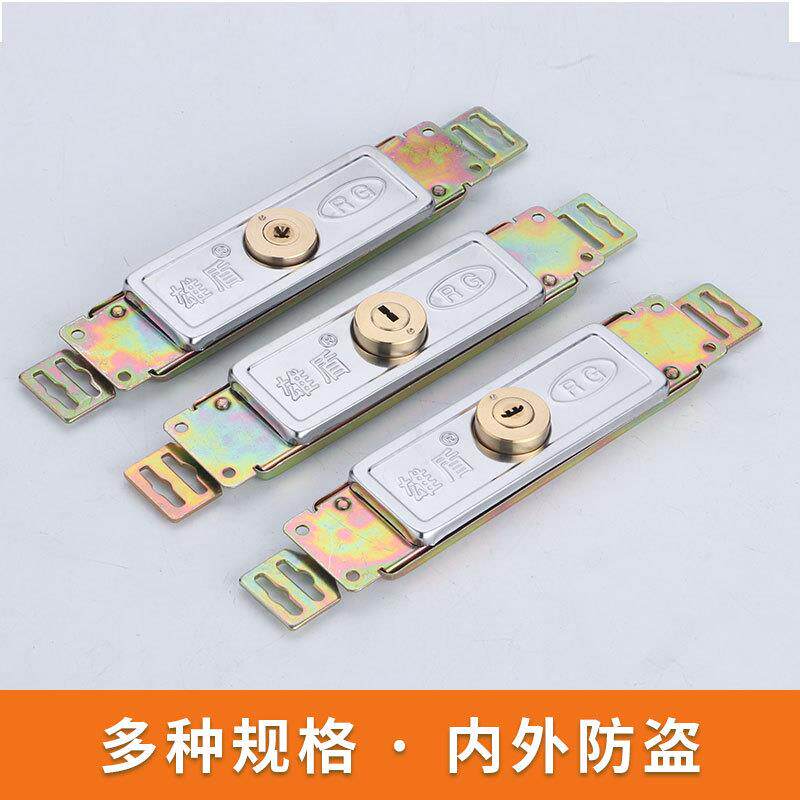 通用型卷帘门锁卷门锁卷闸门锁十字防盗门锁铜锁芯中间开底开