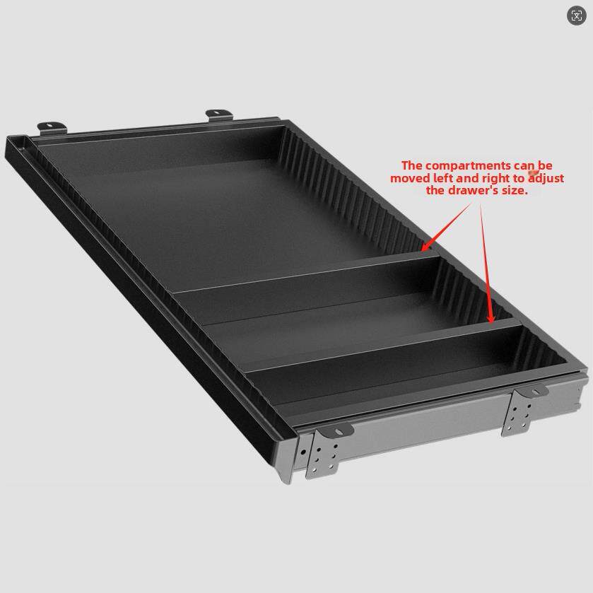 桌下抽屉收纳盒塑胶隐形抽屉办公桌隐藏式抽屉收纳盒(升降桌配件)