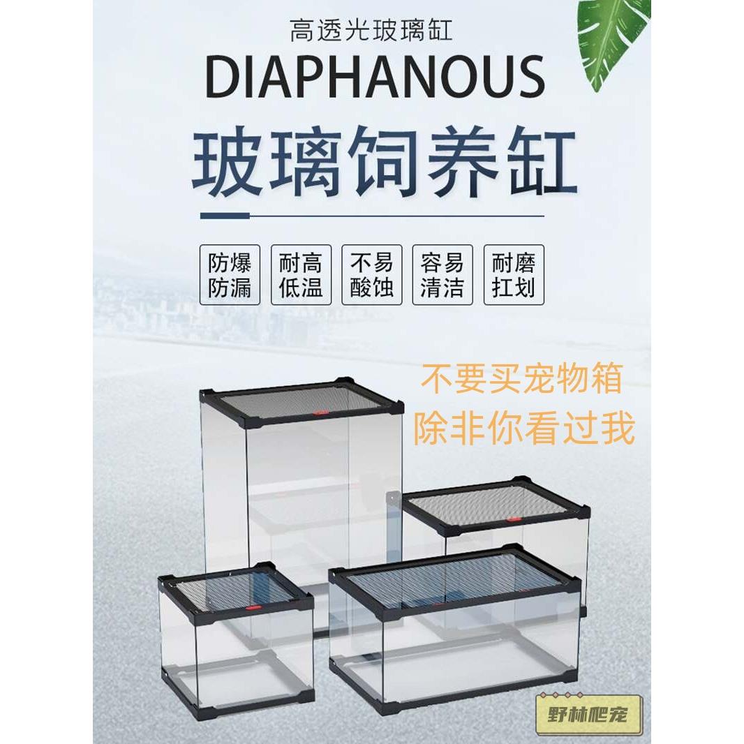 宠物蜥蜴保温箱爬虫玻璃缸爬宠恒温饲养箱睫角守宫仓鼠水陆两栖缸