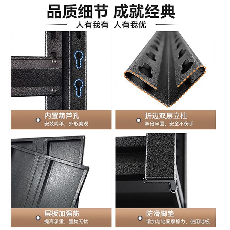 货架仓储超市展示架阳台储物架仓库收纳架家用简约置物架快递铁架