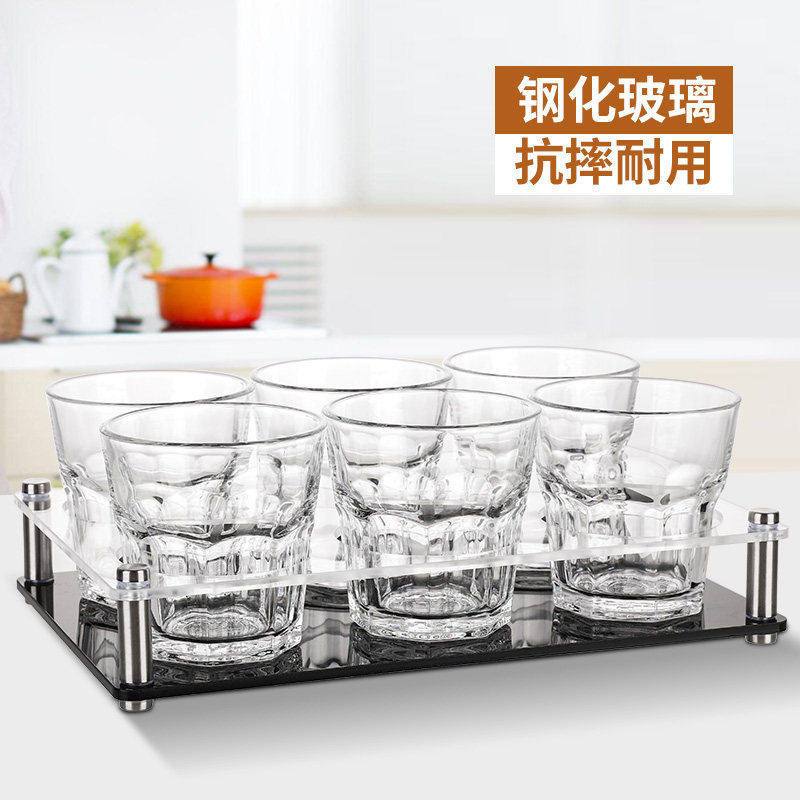 加厚钢化玻璃杯防摔啤酒杯ktv酒吧餐厅商用八角水杯耐热喝茶杯子,餐饮具,啤酒杯,淘宝优惠券,粉丝福利购,淘宝优惠卷