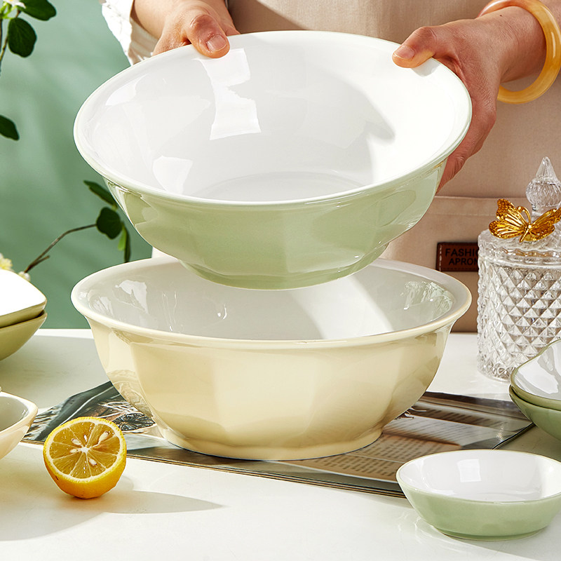 奶油风时尚陶瓷大汤碗家用加厚防烫酸菜鱼毛血旺水煮肉片大号汤盆,餐饮具,碗,淘宝优惠券,粉丝福利购,淘宝优惠卷