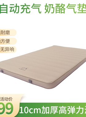 自动充气垫奶酪垫睡垫家用露营床垫防潮垫加厚双人气垫床10cm加厚