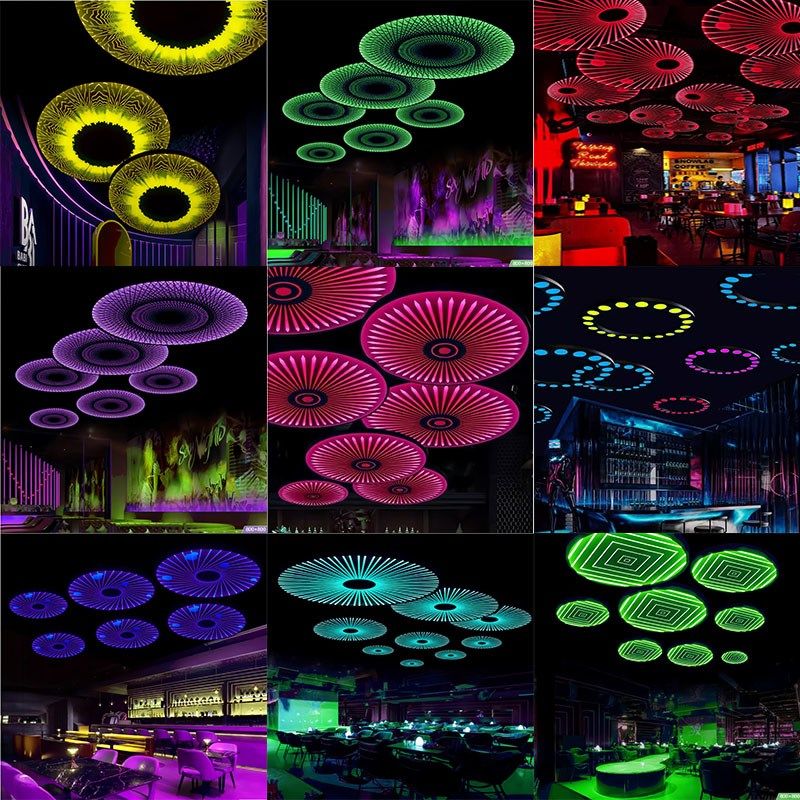 氛围灯led七彩变光幻彩灯酒吧酒馆清吧电玩城台球室游戏厅吧吊灯