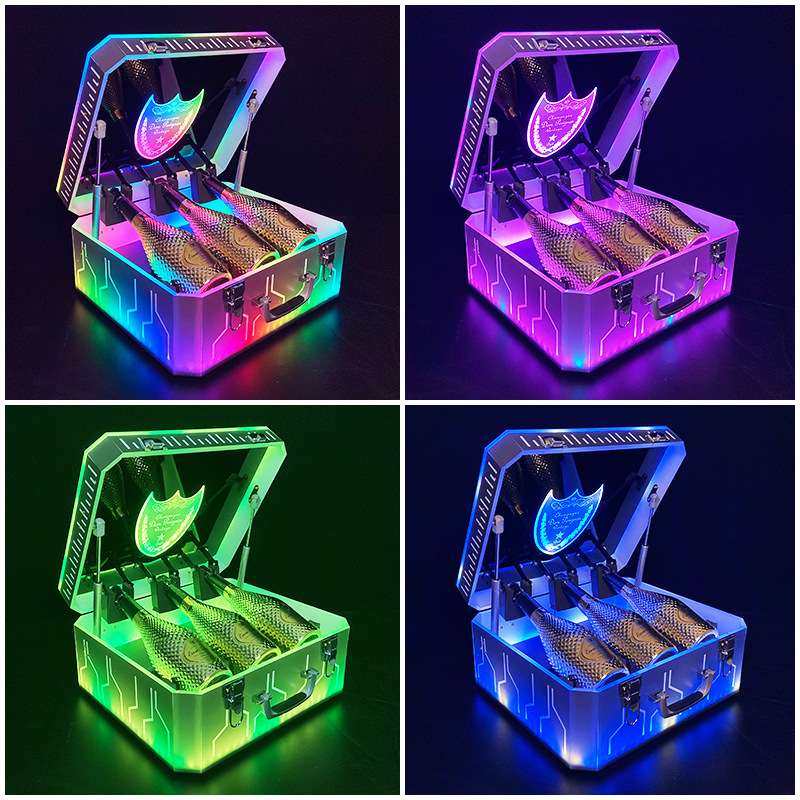 新款LED幻彩香槟酒箱亚克力盾牌香槟酒架酒吧KTV酒具气氛黑桃A酒,餐饮具,冰桶,淘宝优惠券,粉丝福利购,淘宝优惠卷