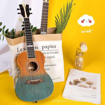 guitarist尤克里里云杉全桃花心23寸26寸乌克丽丽儿童入门小吉他
