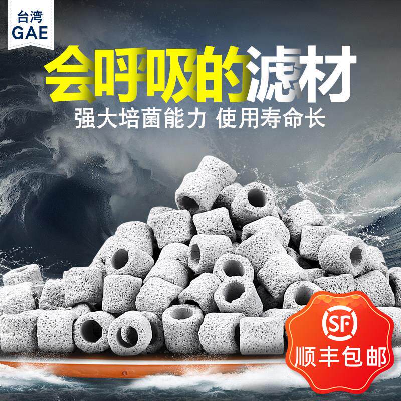 GAE硝化细菌培养石台湾制陶瓷环滤材 水族箱高效过滤材料配件