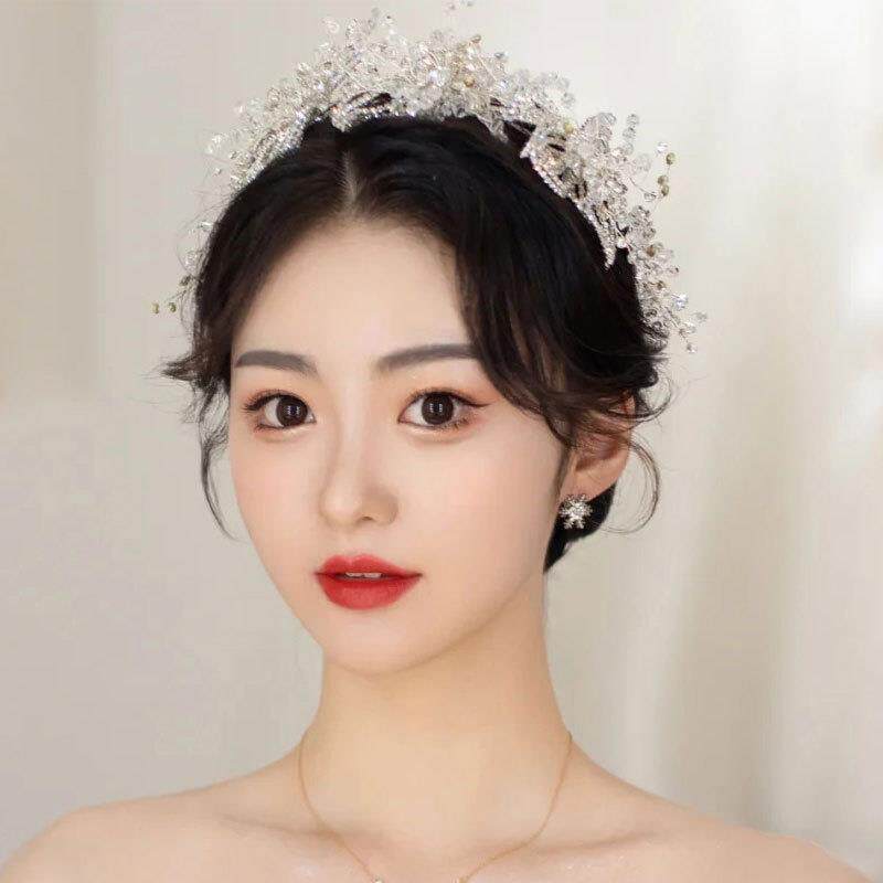 2022韩式流行婚纱配饰手工爪链头饰新娘婚庆婚庆皇冠头饰进货