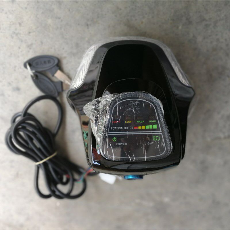 电动哈雷车灯48v60v速度仪表喇叭一体车灯配件 改装大灯