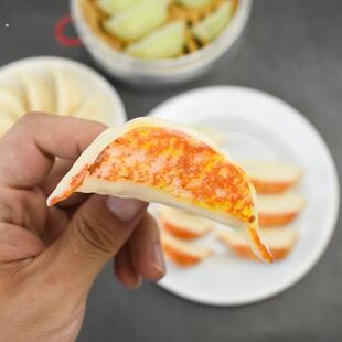 仿真饺子假食物模型塑料水饺蒸饺混沌拼盘摆件煎饺拍摄品蒸笼道具