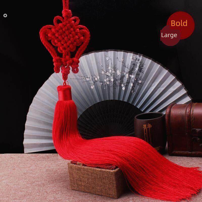 加长加粗大号冰丝亮光丝中国结流苏穗子工艺装饰挂件舞台家装配件