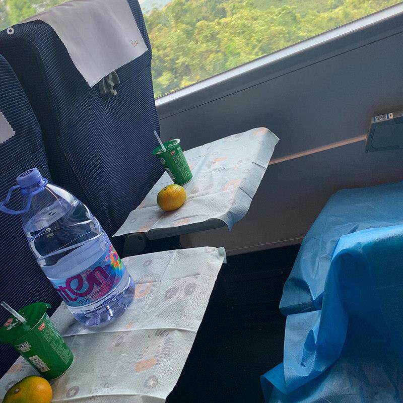 高铁桌子隔脏垫一次性动车座位火车旅行加厚透气多功能不织布可携