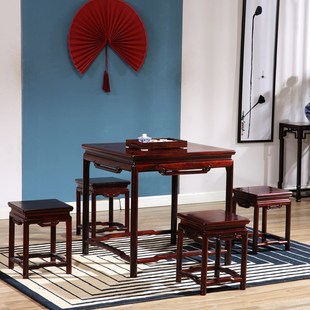 红木八仙桌酸枝木小方桌全实木四方桌正方形休闲桌经济型家用茶桌