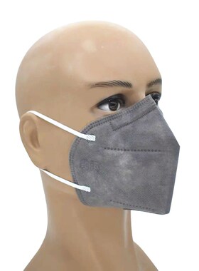 兆滨KN95级灰色一次性折叠防尘口罩熔喷布防粉尘加厚透气雾霾PM25