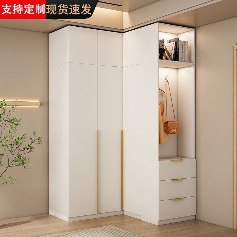 衣柜家用卧室转角柜小户型拐角衣柜定制转角L型衣帽间衣橱组合柜