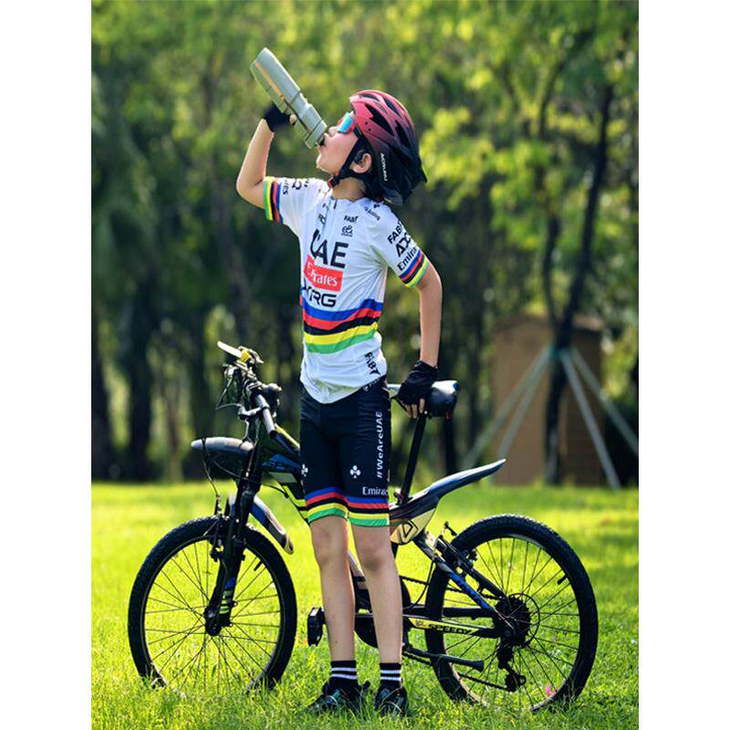 儿童骑行服男女童平衡车骑行服套装青少年自行车骑行裤定制长短袖