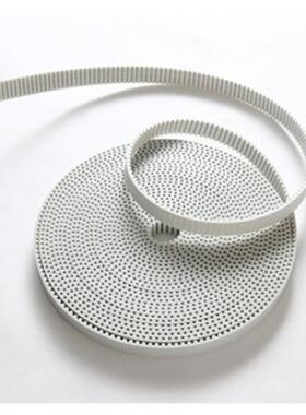 白色开口聚氨酯同步带PU钢丝开口带AT5 AT10夹板皮带梯形传动带