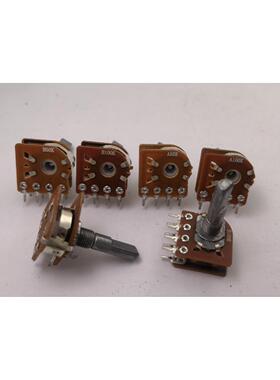 台产 148型双联带抽头电位器 步进 B10K B50K B100K 柄25MMF 8脚