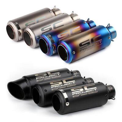 适用机车小忍者350ninja250R6K8小中大R改装菸筒SC炸街排气管