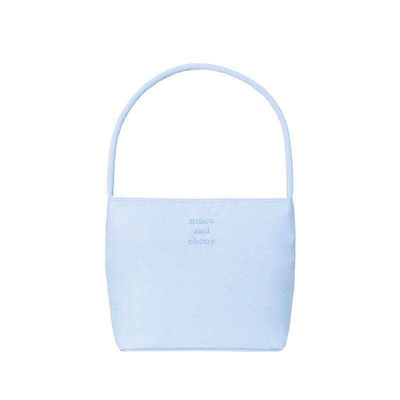 mucu【吴宣仪同款】尼龙包韩国字母小方包单肩包马卡龙色手提包