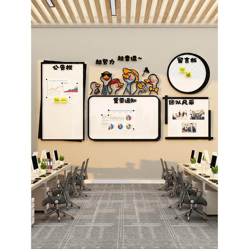 办公室励志标语贴纸布告栏照片荣誉墙装饰展示部企业文化氛围布置