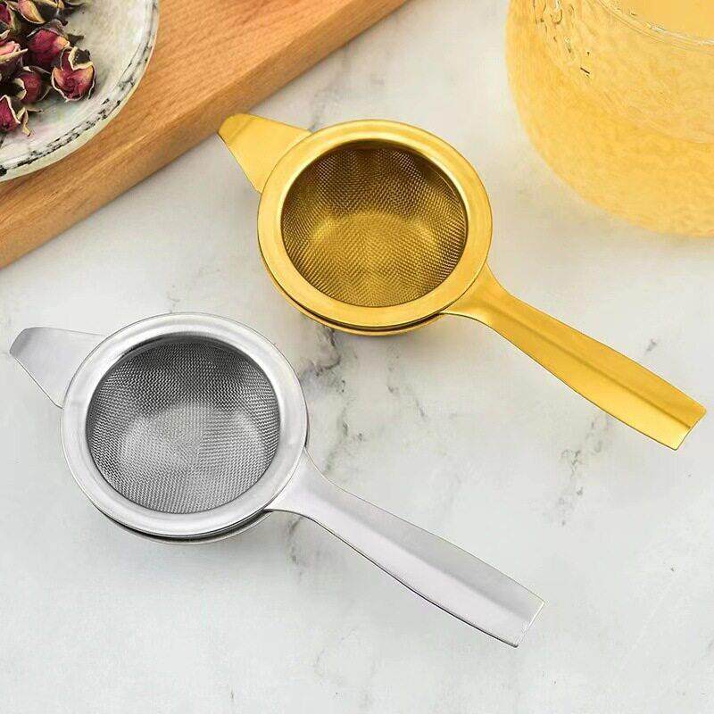 不锈钢茶漏长柄茶叶过滤器用茶室花茶过滤网泡茶器现货