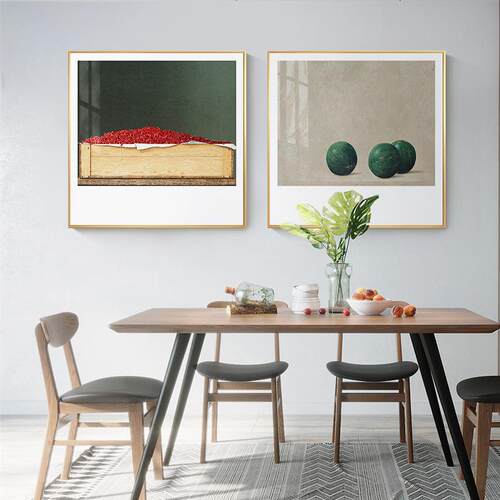 小食光 北欧现代名画餐厅装饰画客厅壁画小众卧室床头画玄关挂画