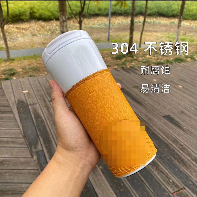 热销爆款辛巴克皮套不锈钢保温杯车载随情侣学生杯子现货