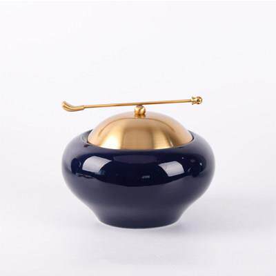 新中式陶瓷储物罐摆件样板间茶室博古架家居客厅橱窗玄关软装饰品