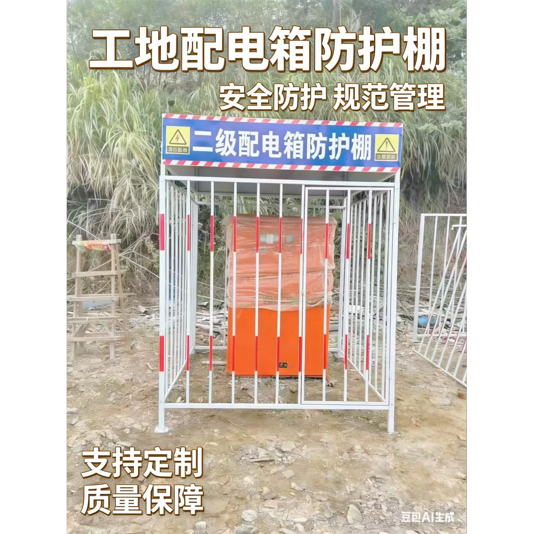 配电箱防护棚安全围栏一级二级配电柜护栏建筑工地安全防雨防砸棚