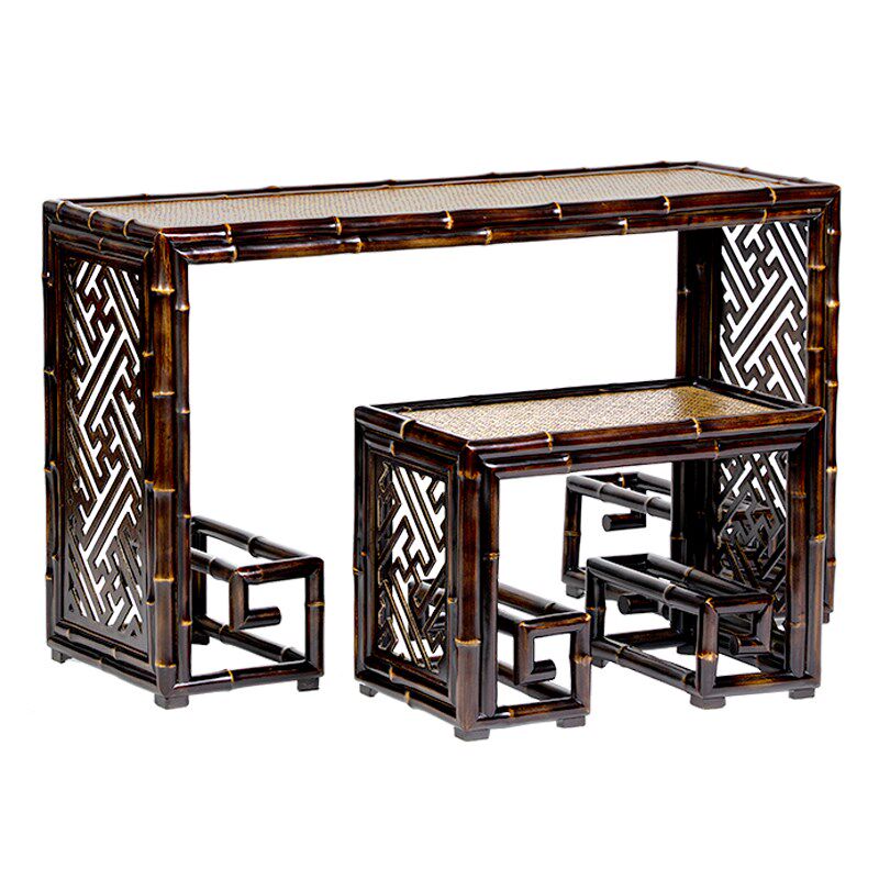 所氏古琴桌琴房书房阳台龙竹制鼓形古典琴桌中式琴桌台式古琴琴桌