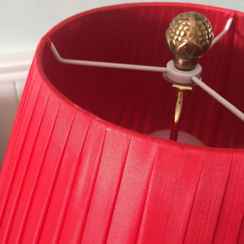 欧式布艺灯罩外壳个性创意红色婚喜庆小台灯落地大罩个性创意卧室