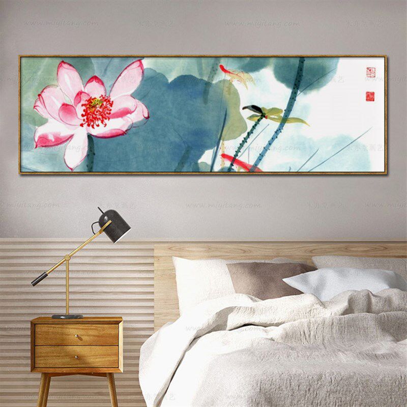 米亦堂x超大尺寸横幅 新中式山水国画客厅沙发背景墙餐厅玄关挂画